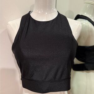 Carbon38 Black Halter Top
